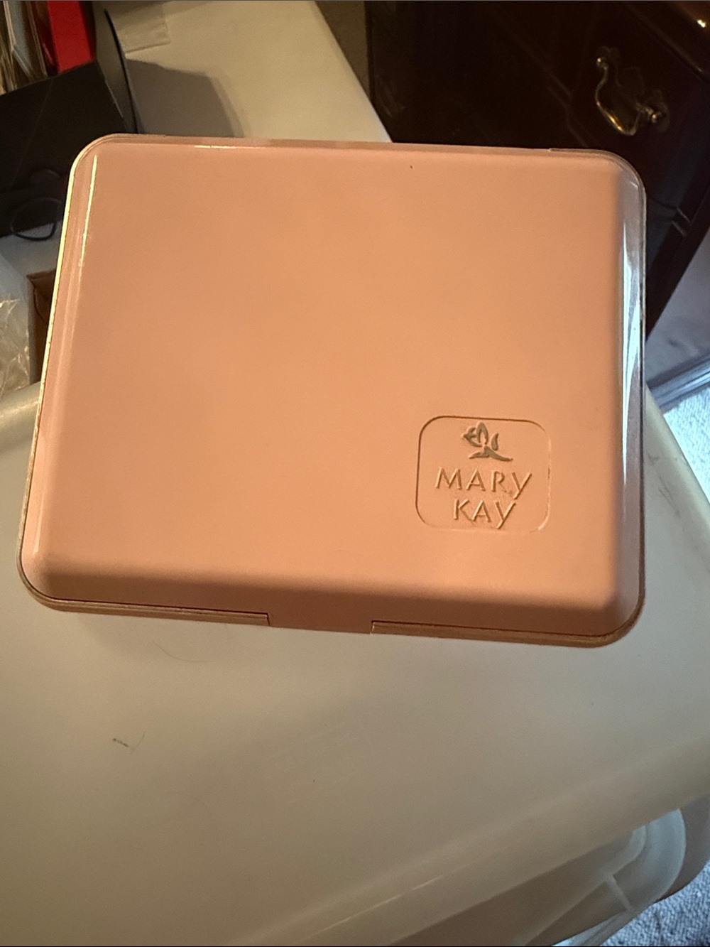 Mary Kay Blush Pink Cosmetic Case with Embossed Logo